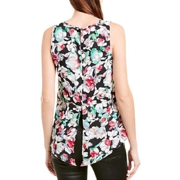 BCBG Maxazria NWT Flowy High-Low Sleeveless Floral Top - Picture 1 of 10